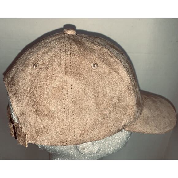 altar'd state Hat Cap Tan Pseudo Suede Look Fabric Very Soft Unisex Strap Back - Picture 3 of 9
